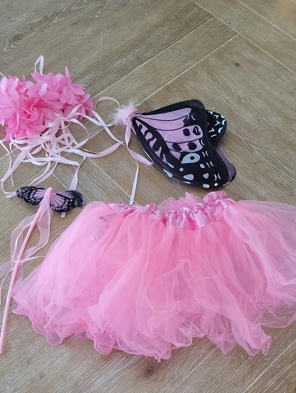 Spooktacular Creations Child Girl Pink Fairy Tutu Costume Set 4 Pieces NEW